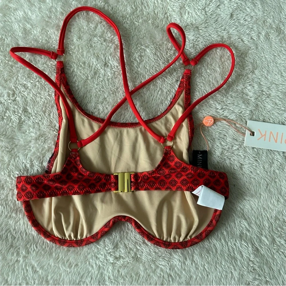 NWT MinkPink Rosewater Two Piece Bikini sz S